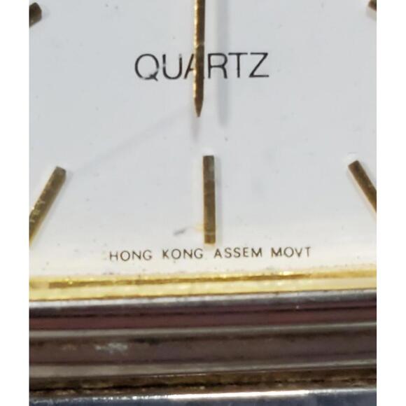Vintage CHOICE Quartz Watch Hong Kong Rectangular Face Stretch Band New Battery - Picture 3 of 15